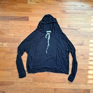 Ginger G Super-Soft Black Hoodie Shirt Sz M
